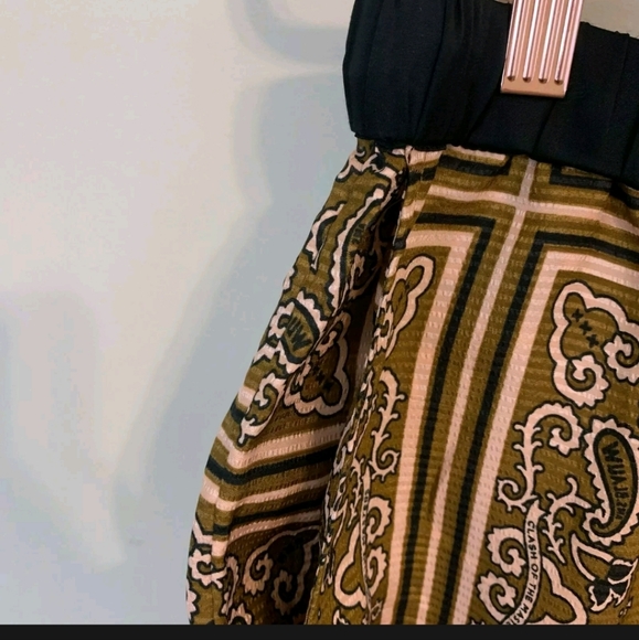 Scotch & Soda -large Brown Pants Casual Striped Paisley Floral Lightweight - Picture 2 of 3